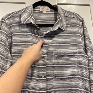 cloth and stone large button down stripes
